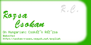 rozsa csokan business card